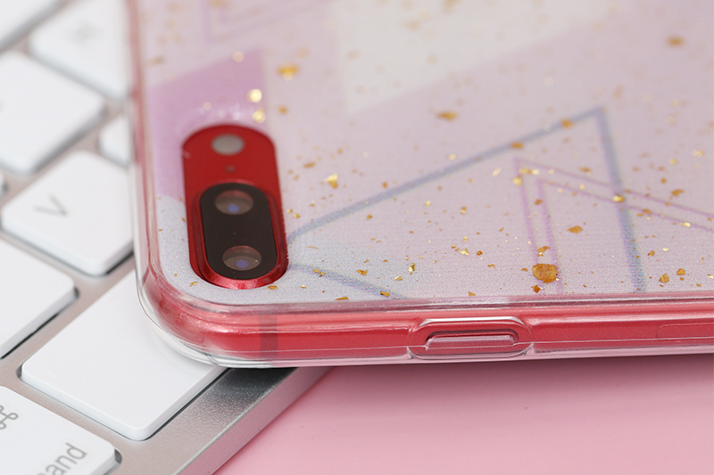 Ốp lưng iPhone 7 Plus/ 8 Plus Nhựa dẻo Glue Case MEEKER TPU Tam giác hồng giá tốt