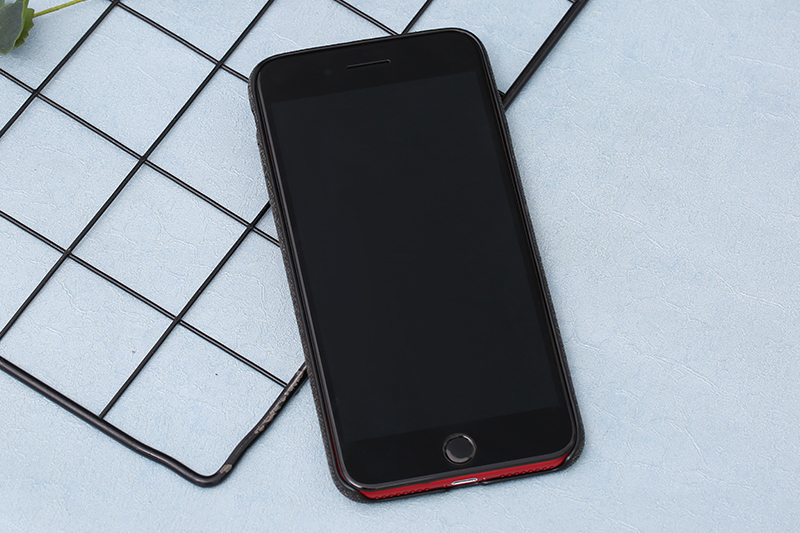Ốp lưng iPhone 7 Plus/ 8 Plus nhựa dẻo Fiber PU Case COSANO Đen