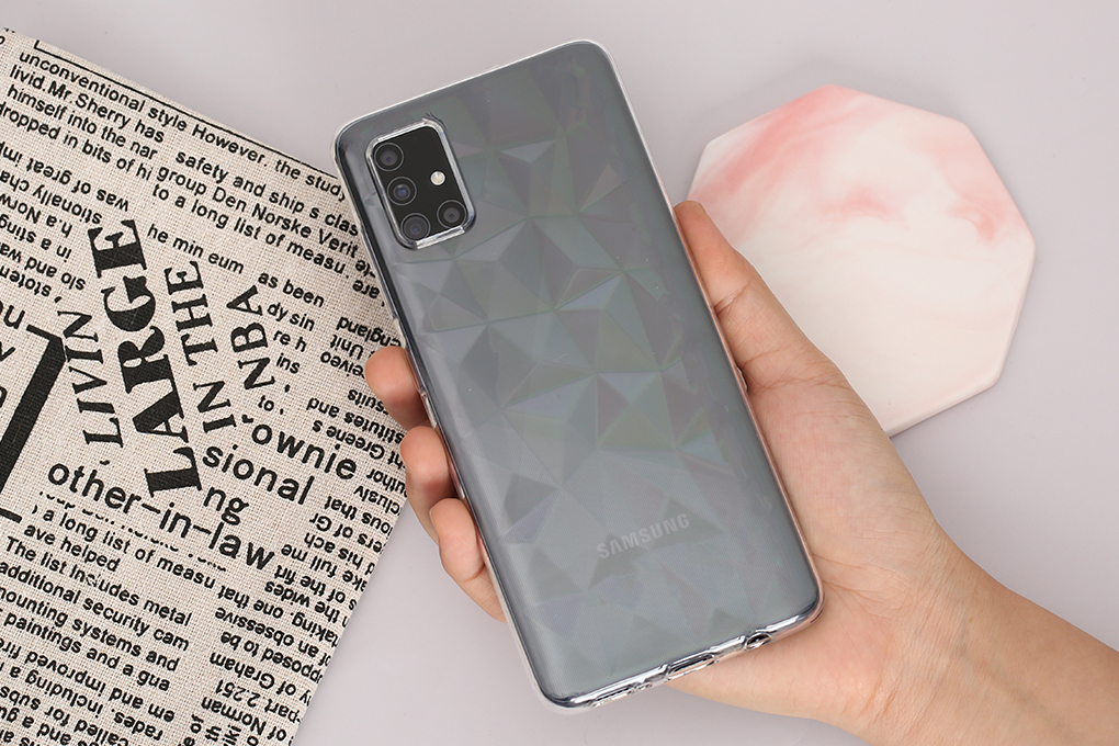 Ốp lưng Galaxy A51 nhựa dẻo B-Diamond OSMIA Nude