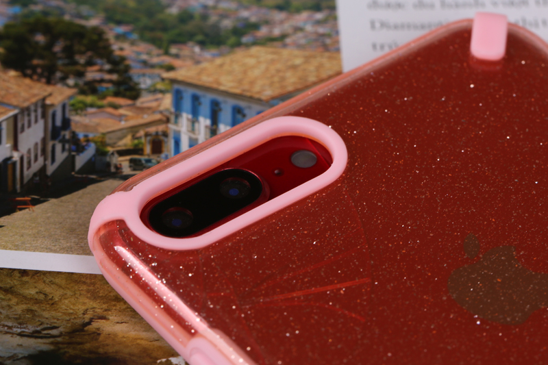 Ốp lưng iPhone 7 Plus/ 8 Plus nhựa cứng viền dẻo Conkor JM TPU PC light pink