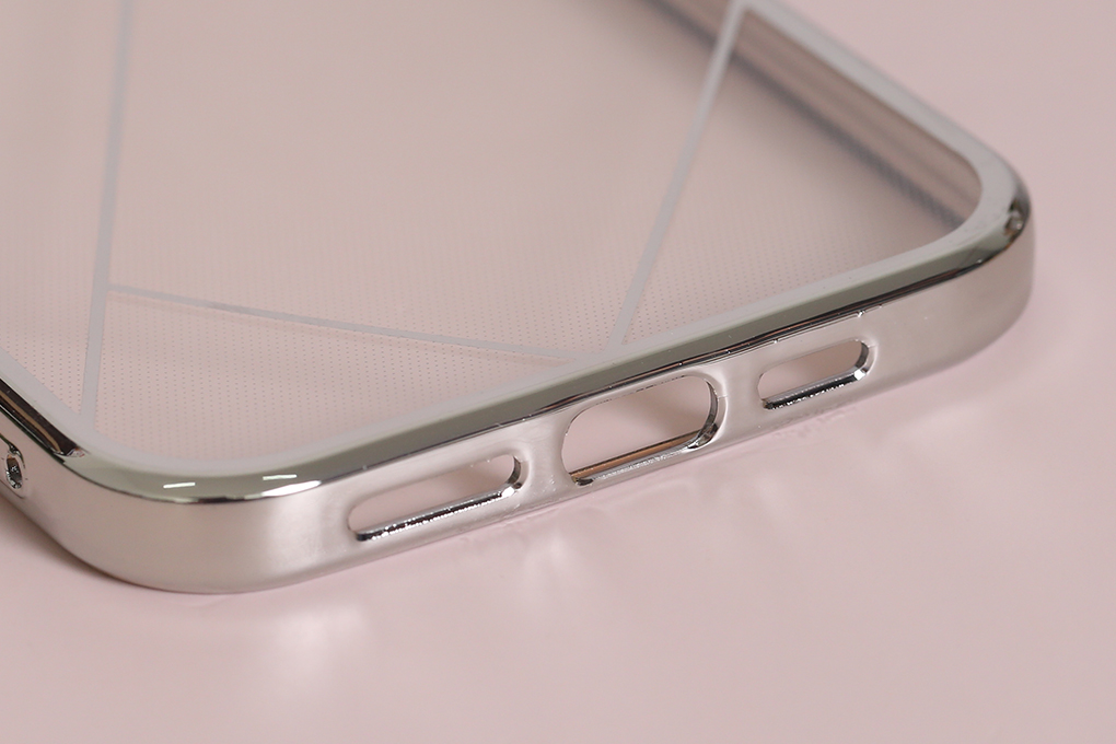 Ốp lưng iPhone 12 Pro Max Nhựa dẻo TPU Electroplating Net COSANO Bạc