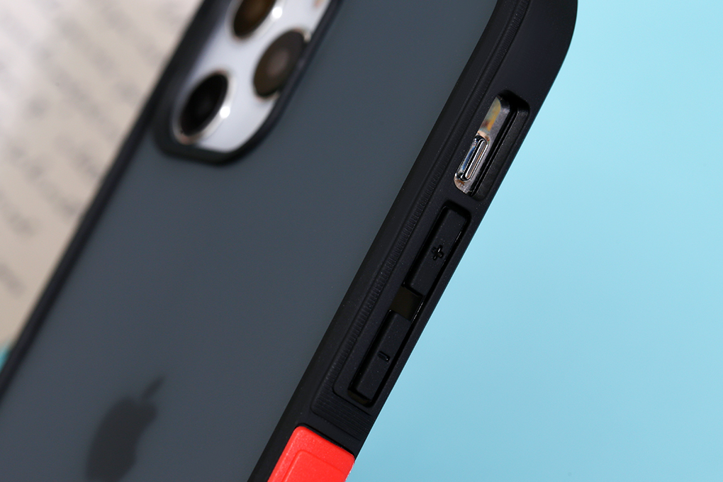 Ốp lưng iPhone 12/ 12 Pro Nhựa cứng viền dẻo Double Color TPU COSANO Đen