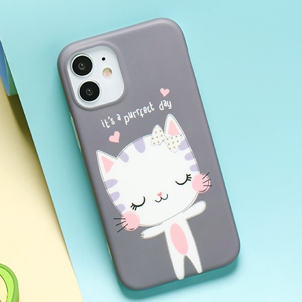 Ốp lưng iPhone 12 Mini Nhựa dẻo IMD Printing MEEKER CN1103 Mèo