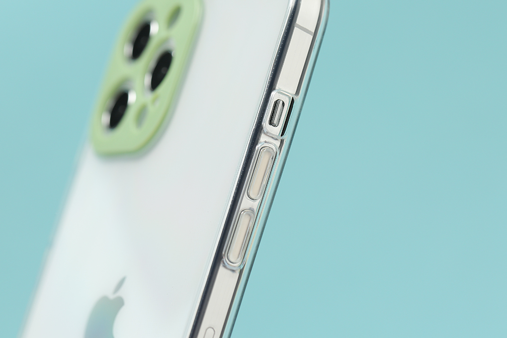 Ốp lưng iPhone 12 Pro Max Nhựa dẻo Transparent Acrylic MEEKER Xanh bạc hà