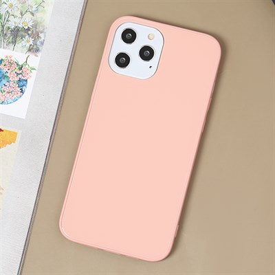 Ốp lưng iPhone 12 Pro Max nhựa cứng viền dẻo Tempered Glass Silk OSMIA Hồng nhạt
