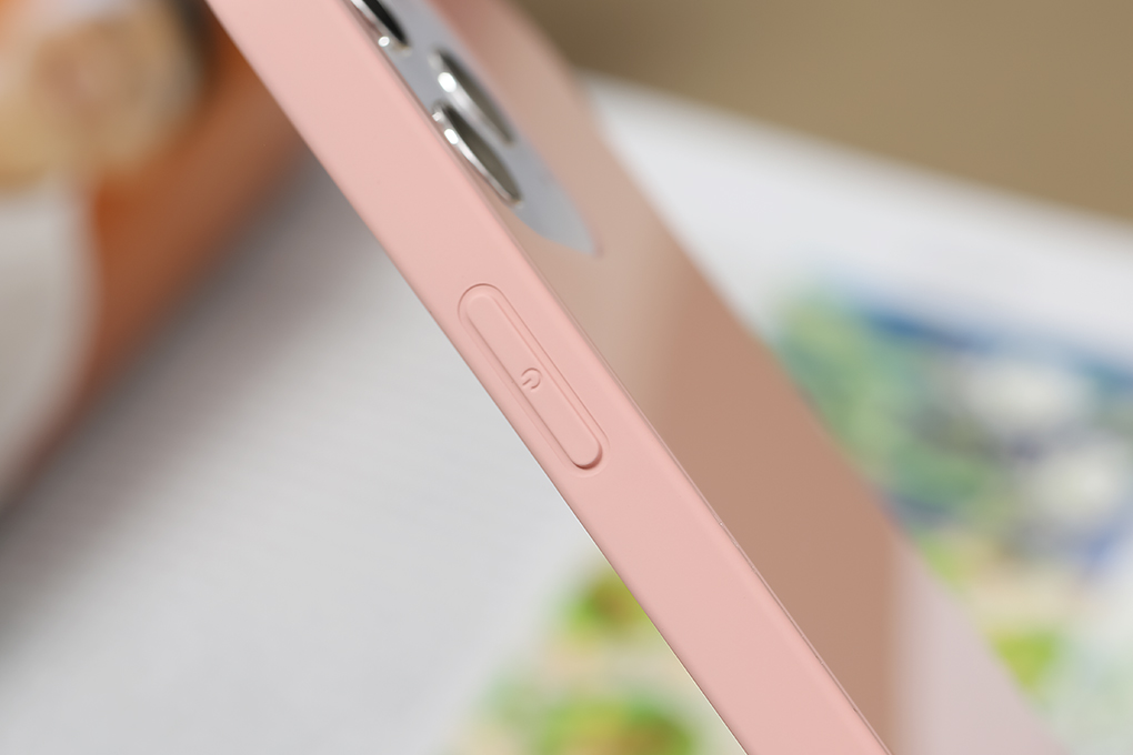 Ốp lưng iPhone 12 Pro Max nhựa cứng viền dẻo Tempered Glass Silk OSMIA Hồng nhạt