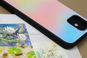 Ốp lưng iPhone 12/12 Pro Nhựa dẻo Tempered Glass Case-Gradient COSANO Đa sắc