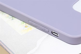 Ốp lưng iPhone 12/12 Pro nhựa cứng viền dẻo Tempered Glass Silk OSMIA Tím Nhạt