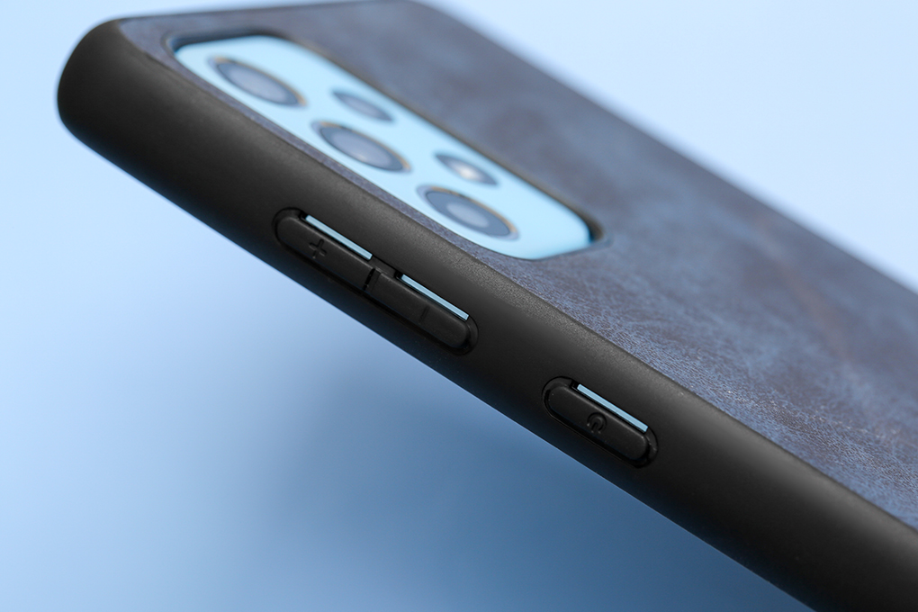 Ốp lưng Galaxy A52 Nhựa dẻo Tex PU Case COSANO Xanh Đậm