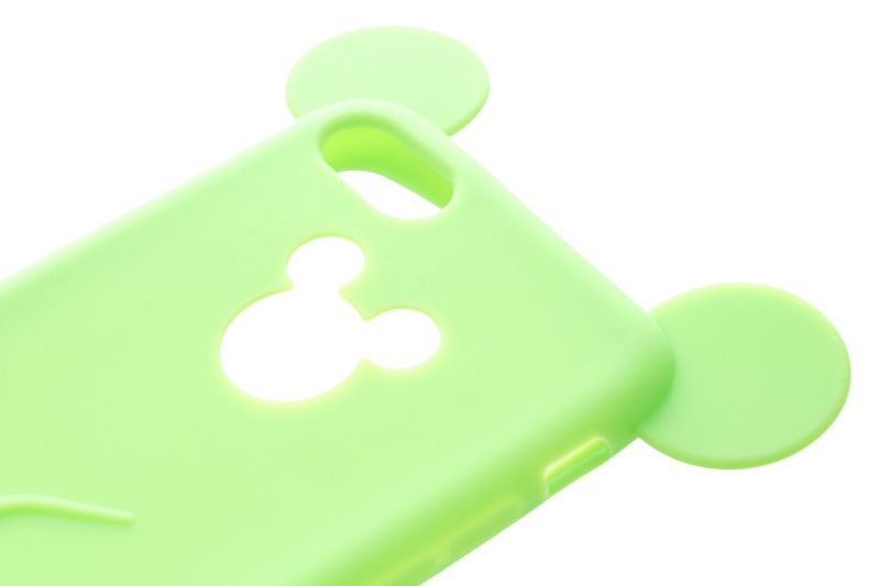 Ốp lưng iPhone 7 - iPhone 8 Nhựa dẻo hình thú Slim Character COSANO SR161120 Tai chuột Xanh cây