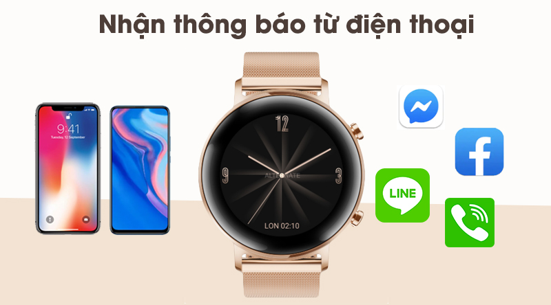 Huawei Watch GT2 42mm dây kim loại
