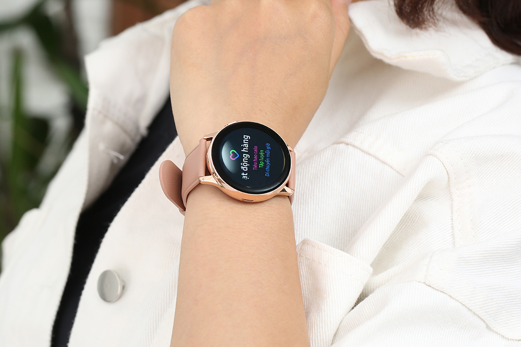 Samsung Galaxy Watch Active 2 40mm viền thép dây da