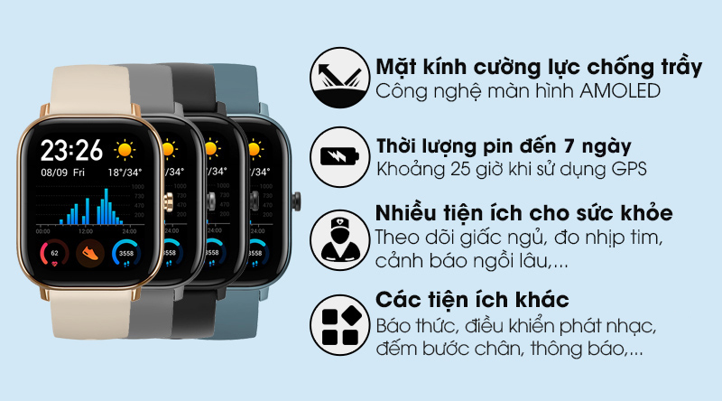 Đồng hồ thông minh Huami Amazfit GTS xanh dương