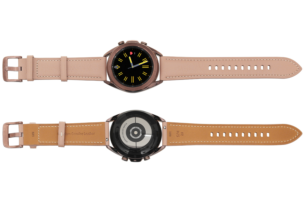 Samsung Galaxy Watch 3 41mm viền thép hồng dây da chính hãng