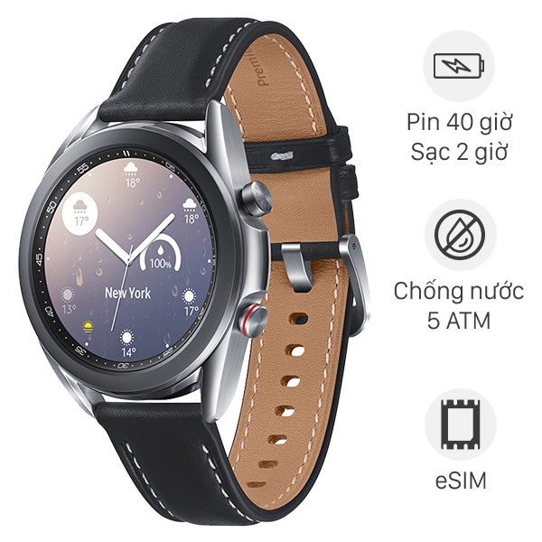 Samsung Galaxy Watch 3 LTE 41mm viền thép dây da