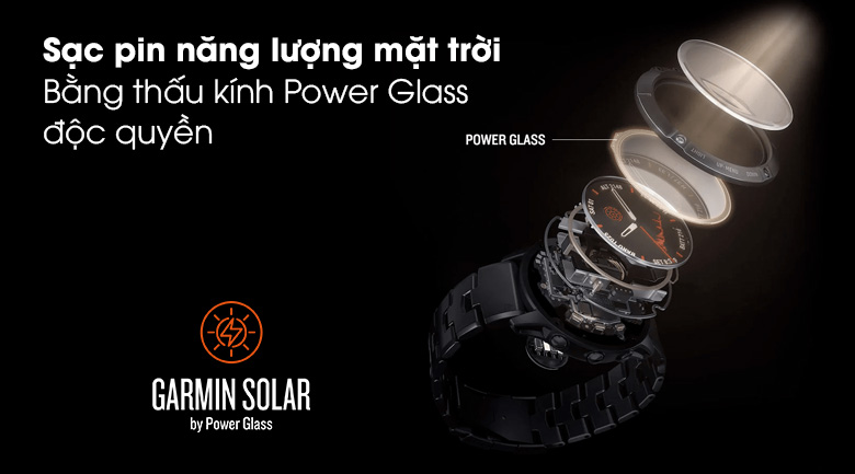Đồng hồ thông minh Garmin Fenix 6S Pro Solar dây silicone