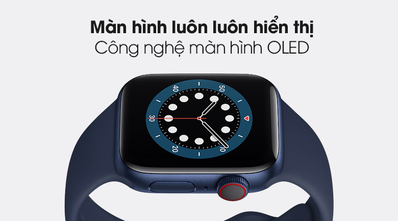 Apple Watch S6 LTE 40mm viền nhôm dây cao su xanh