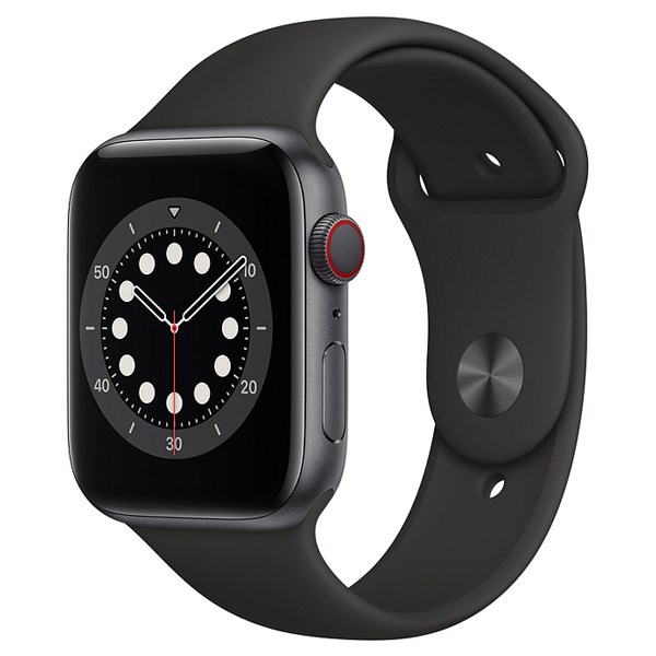 Apple Watch S6 LTE 44mm viền nhôm dây cao su đen