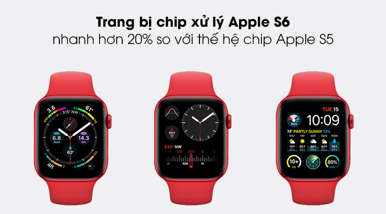 Apple Watch S6 44mm viền nhôm dây cao su (Product RED)