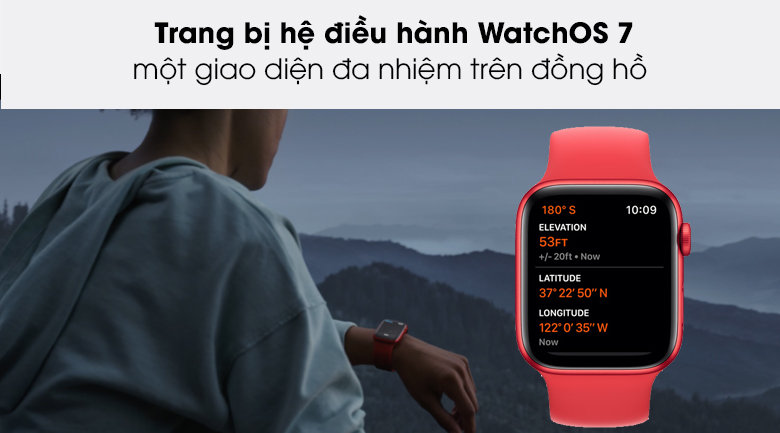 Apple Watch S6 44mm viền nhôm dây cao su (Product RED)