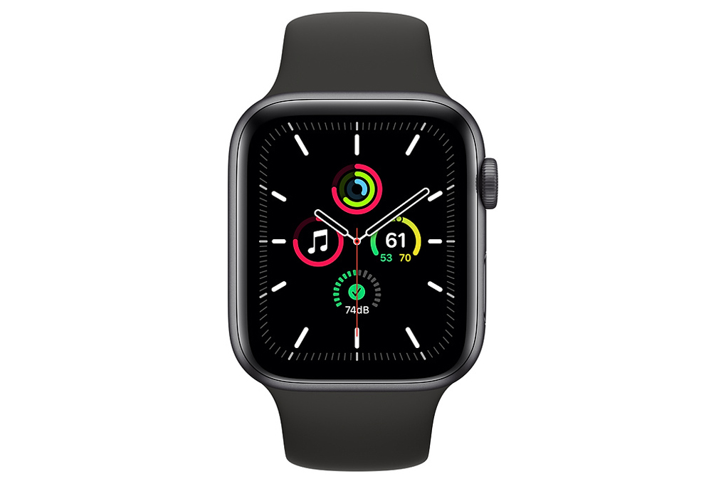 Mua apple Watch SE LTE 44mm viền nhôm dây cao su đen