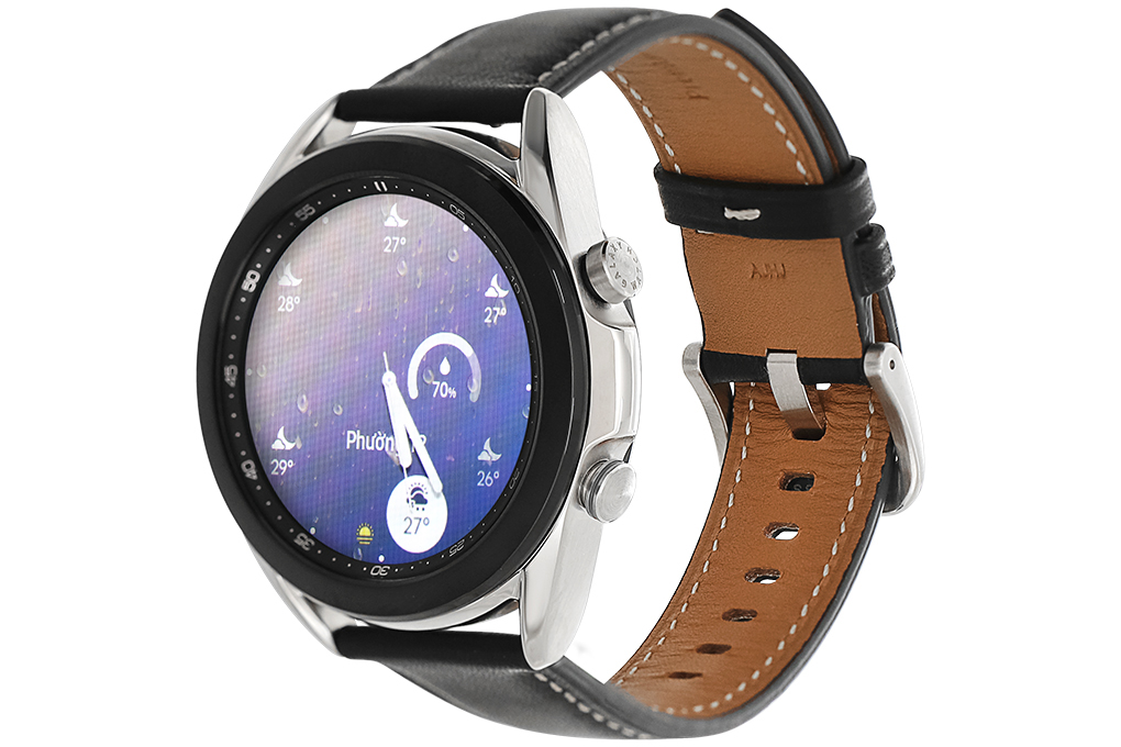 Bán samsung Galaxy Watch 3 41mm viền thép bạc dây da