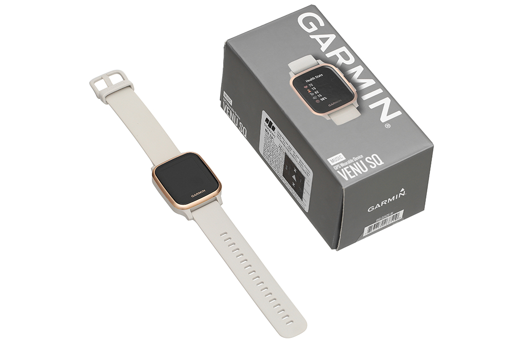 Đồng hồ thông minh Garmin Venu SQ Music dây silicone vàng