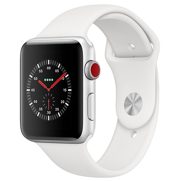 Apple Watch S3 LTE 42mm viền nhôm dây cao su trắng