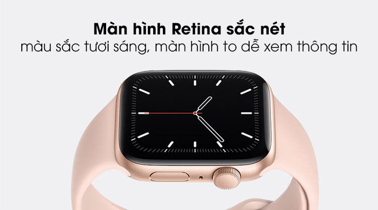 Apple Watch SE 44mm viền nhôm dây cao su hồng