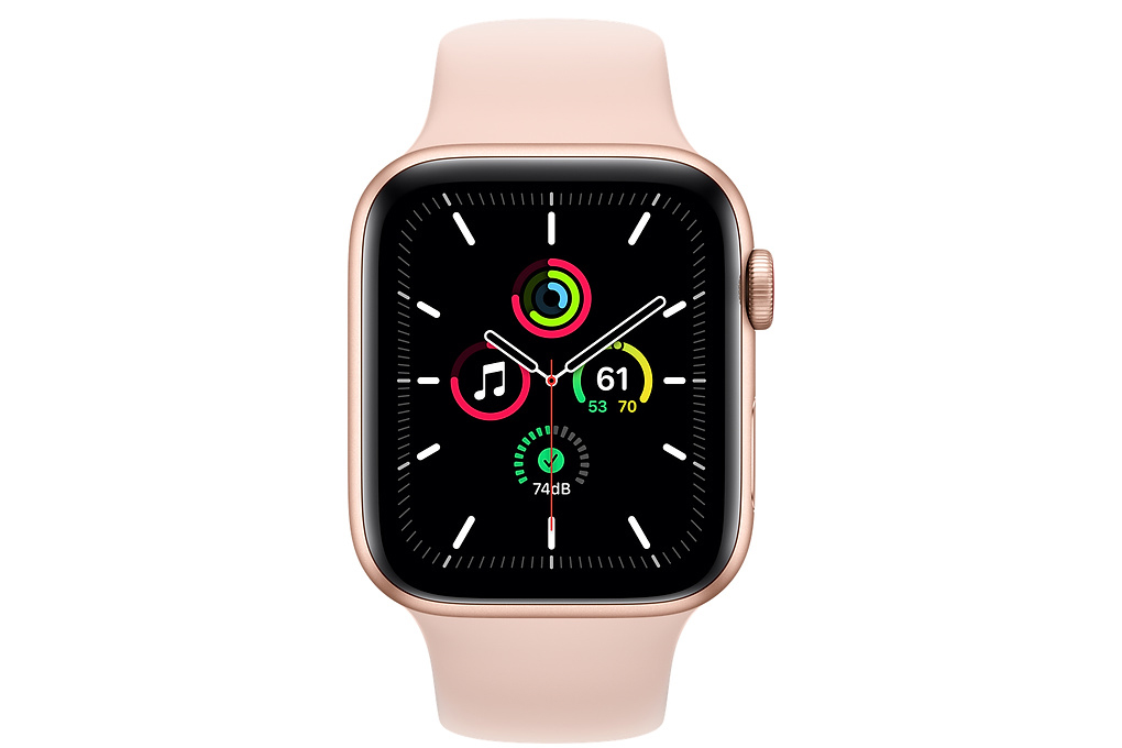 Mua apple Watch SE LTE 44mm viền nhôm dây cao su hồng