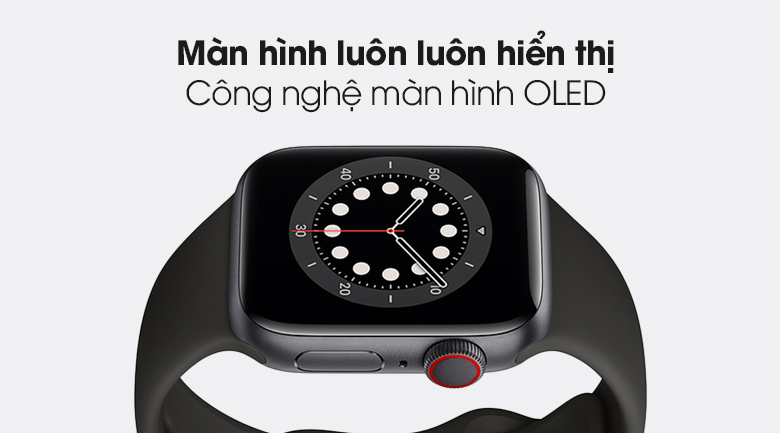 Apple Watch S6 LTE 40mm viền nhôm dây cao su đen