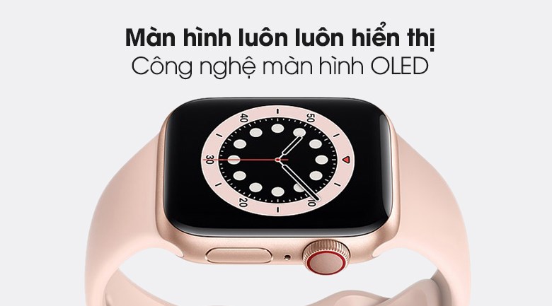 Apple Watch S6 LTE 40mm viền nhôm dây cao su hồng