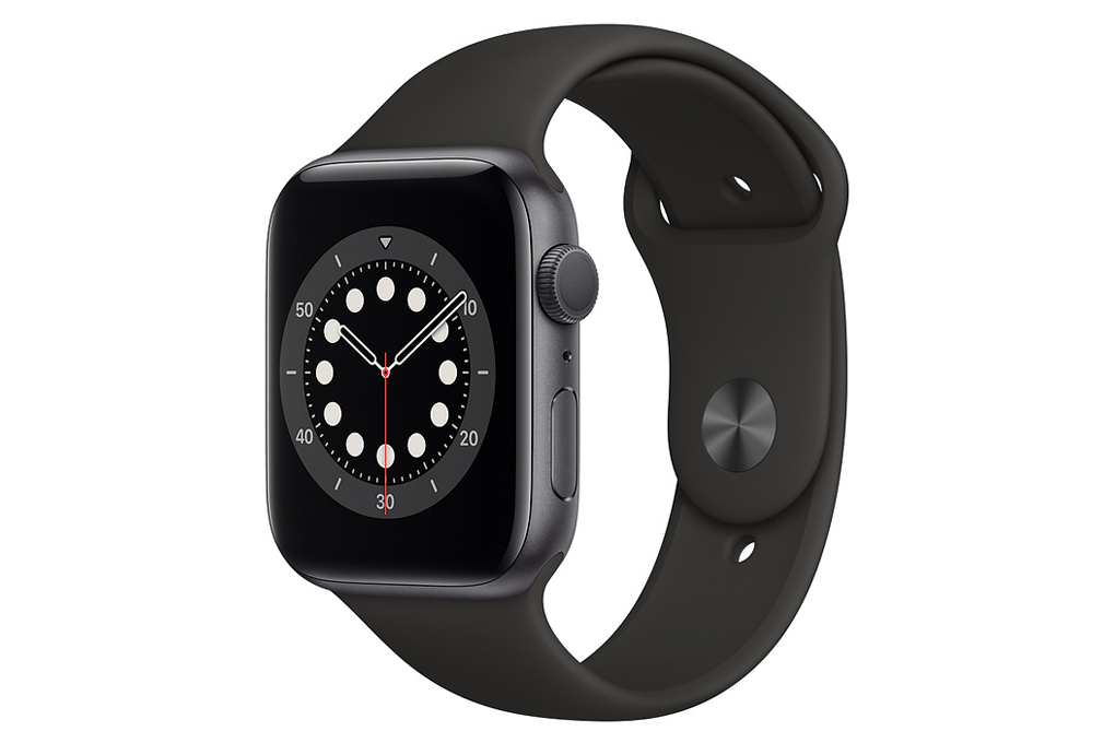 Mua apple Watch S6 44mm viền nhôm dây cao su đen