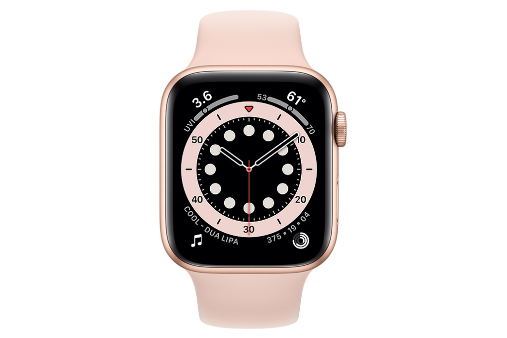 Mua apple Watch S6 44mm viền nhôm dây cao su hồng