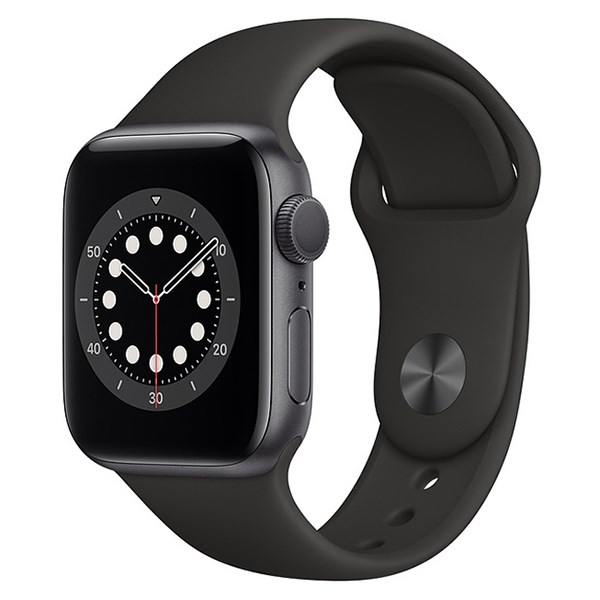 Apple Watch S6 40mm viền nhôm dây cao su đen