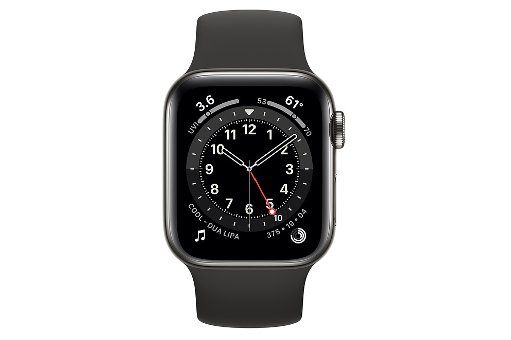 Mua apple Watch S6 LTE 40mm viền thép dây cao su đen