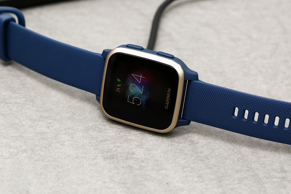 Đồng hồ thông minh Garmin Venu SQ Music dây silicone xanh dương