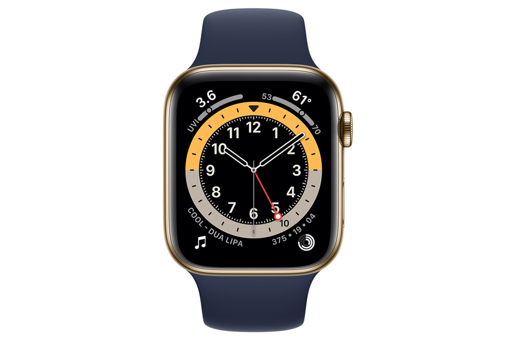 Mua apple Watch S6 LTE 40mm viền thép dây cao su xanh dương