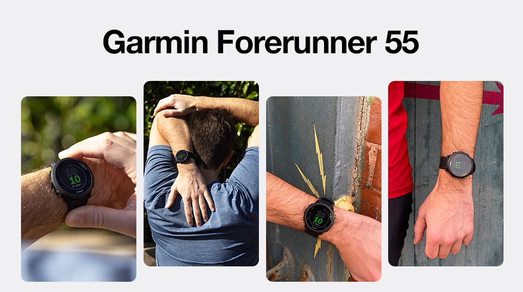 Đồng hồ thông minh Garmin Forerunner 55 dây silicone đen