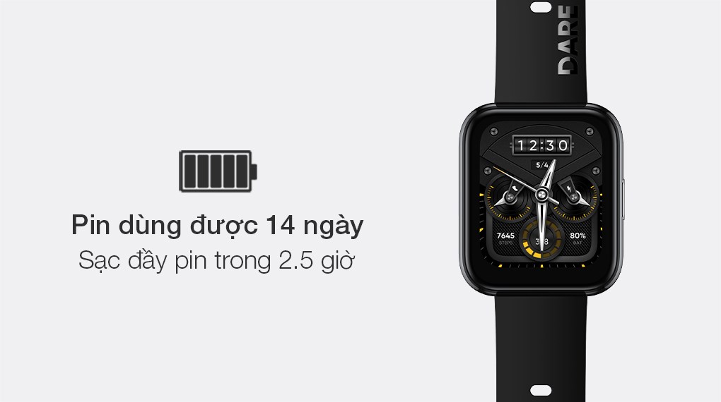 Đồng hồ thông minh Realme Watch 2 pro dây silicone xám