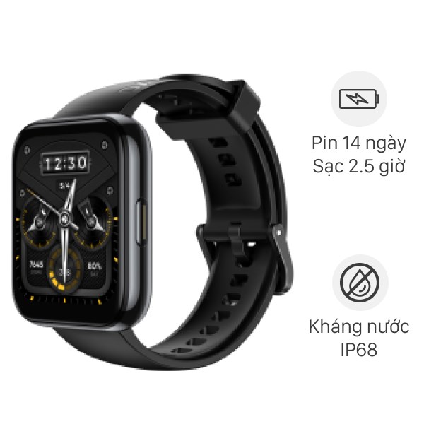 Đồng hồ thông minh Realme Watch 2 pro dây silicone xám