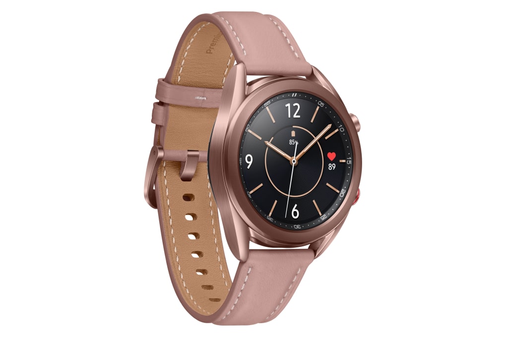 Mua samsung Galaxy Watch 3 41mm LTE viền thép dây da hồng