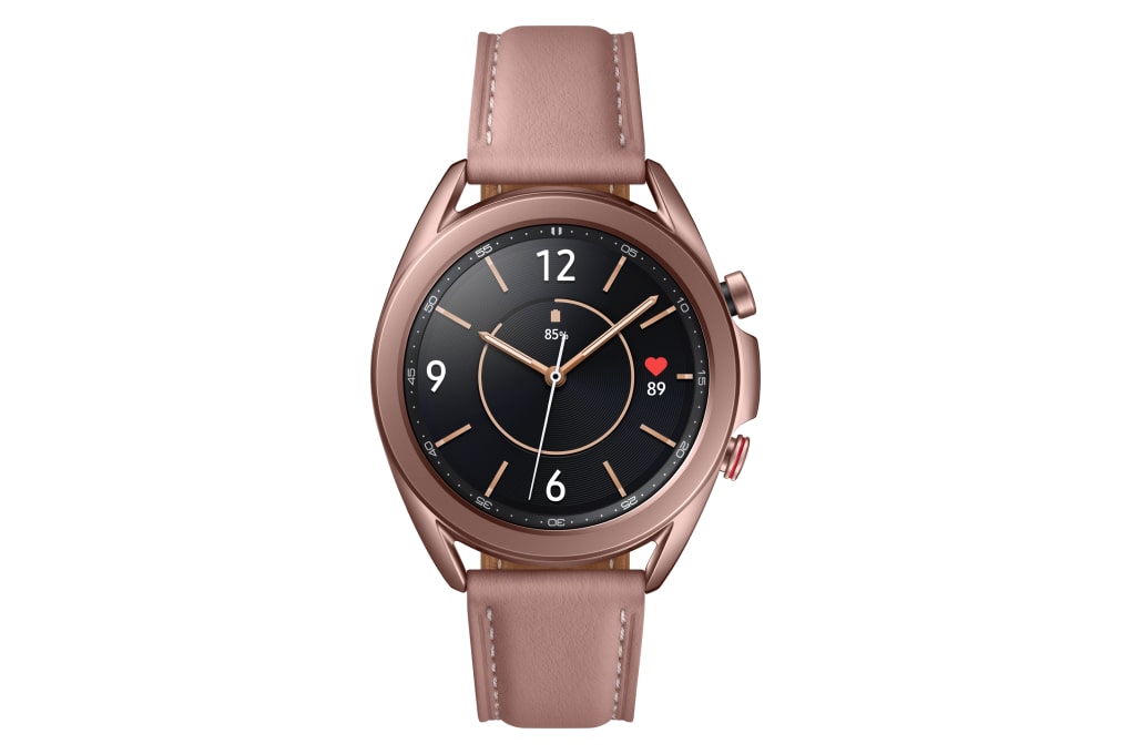 Samsung Galaxy Watch 3 41mm LTE viền thép dây da hồng chính hãng
