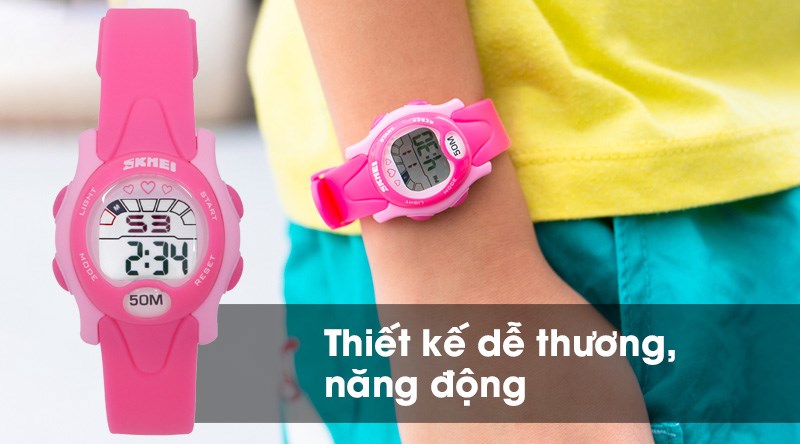 Đồng hồ trẻ em Skmei SK-1478 - Hồng Đậm