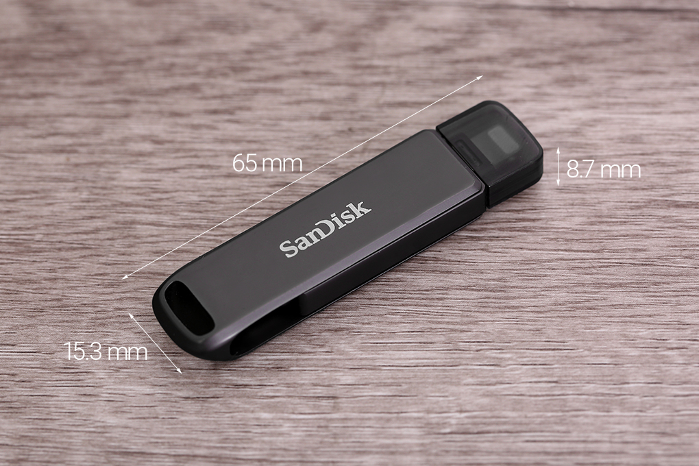 USB OTG 3.1 128GB Dual Lighting Type C Sandisk SDIX70N Đen