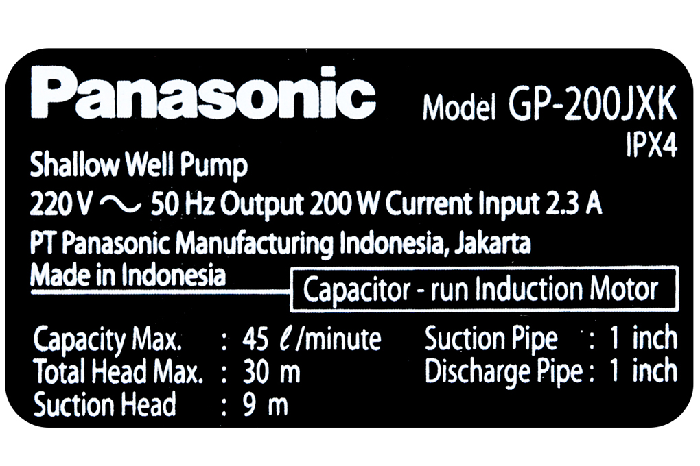 Máy bơm nước đẩy cao Panasonic GP-200JXK-NV5 200W