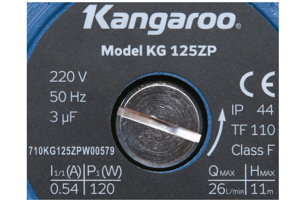 Máy bơm nước tăng áp Kangaroo KG 125ZP 120W