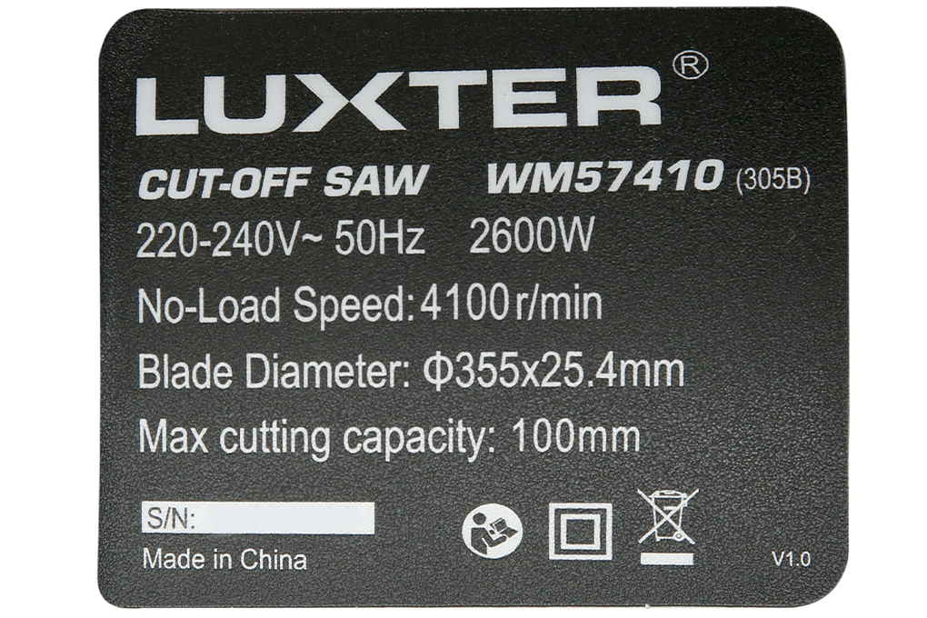 Máy cắt sắt Luxter Wm57410 2600W