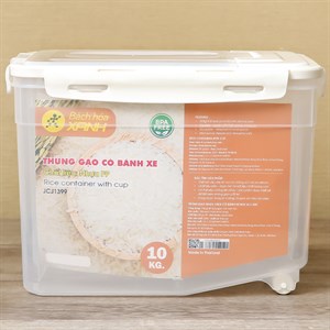 Thùng đựng gạo nhựa có bánh xe DMGK JCJ1399 10 kg