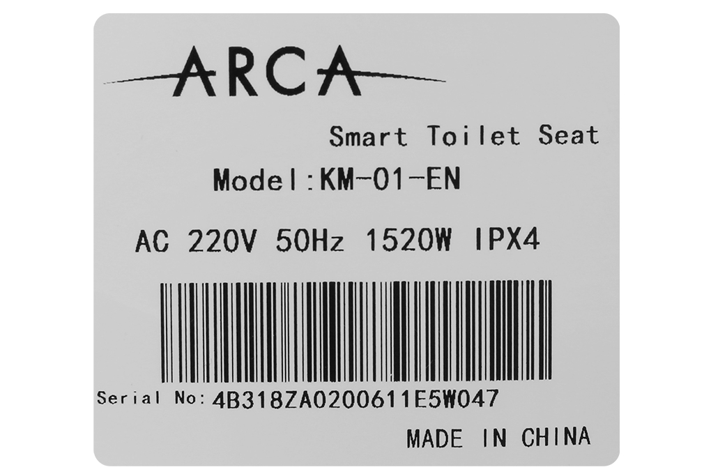 Nắp bồn cầu điện tử thông minh Arca KM -01-EN